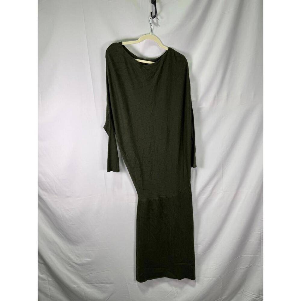 Victor Alfaro x RTR Green Off Shoulder Sweater Dress Size M with Small Hole - Picture 4 of 7